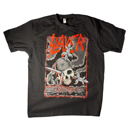 Slayer Skull & Swords Graphic T-Shirt – Vintage Style Metal Band Tee – Size XL