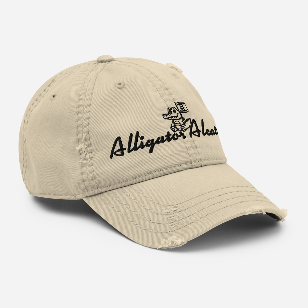 Alligator Alcatraz Distressed Dad Hat – Vintage Style, Streetwear Vibes, Adjusta