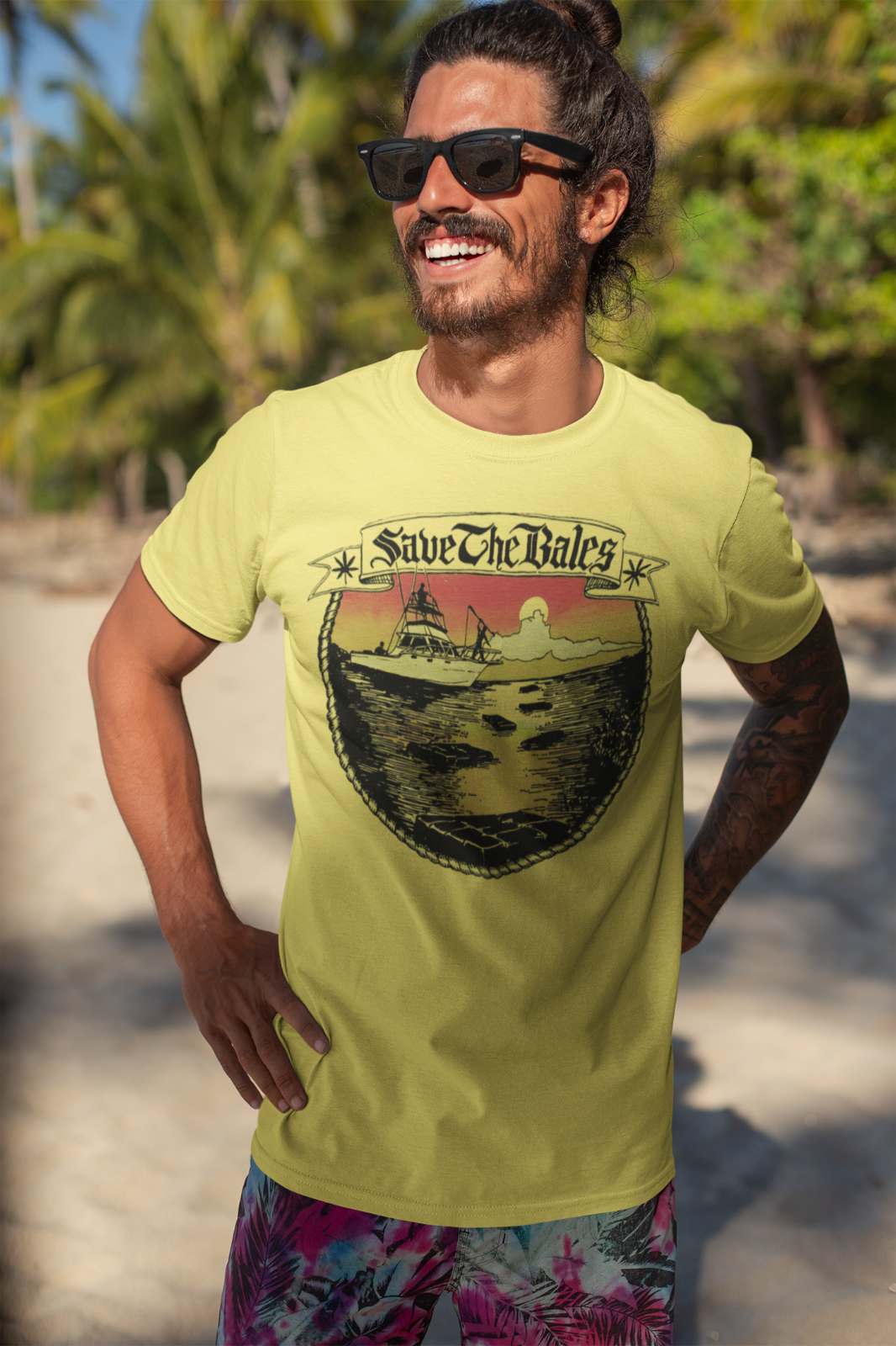 Save The Bales T-Shirt – Vintage Surf Style Graphic Tee | Funny Beach Boat Shirt
