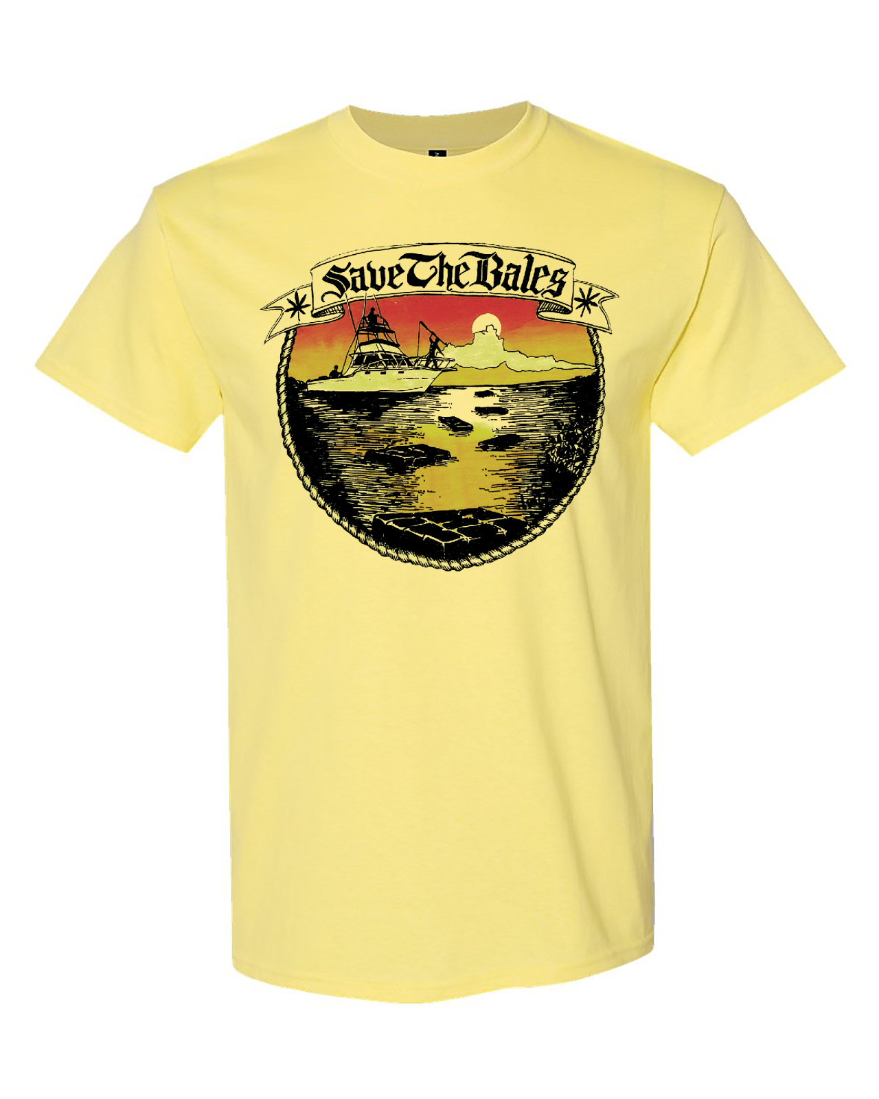 Save The Bales T-Shirt – Vintage Surf Style Graphic Tee | Funny Beach Boat Shirt