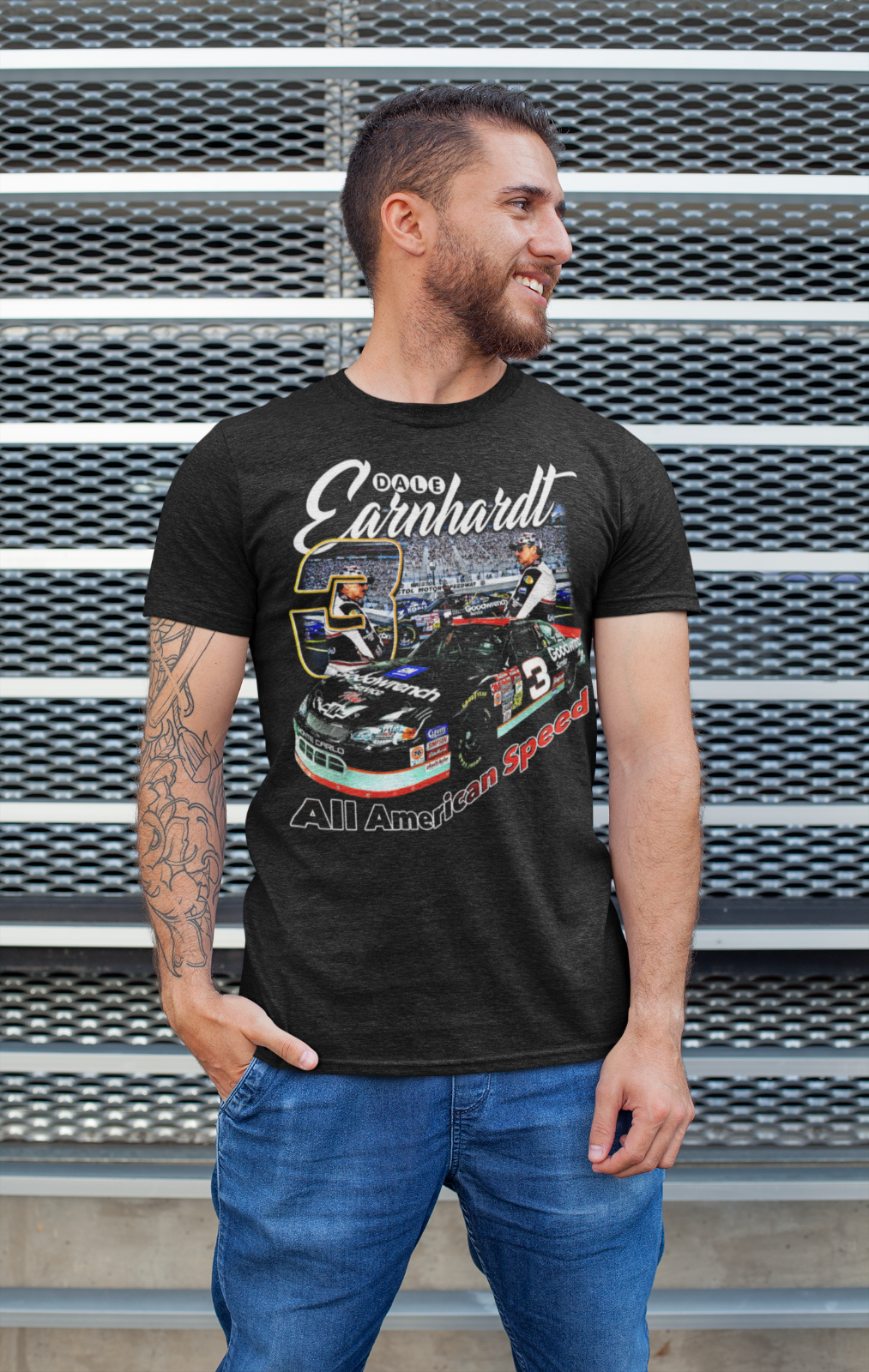 Dale Earnhardt #3 “All American Speed” NASCAR Racing Shirt Vintage Style TriBUTE