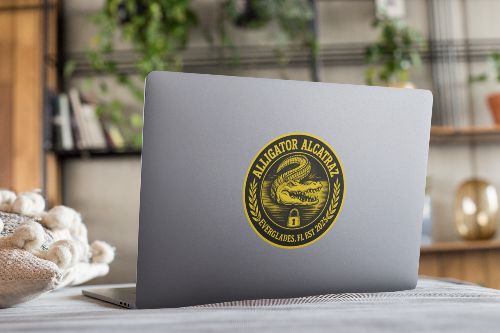 Alligator Alcatraz Sticker – UV Weatherproof Decal Everglades FL 2025 Car Laptop