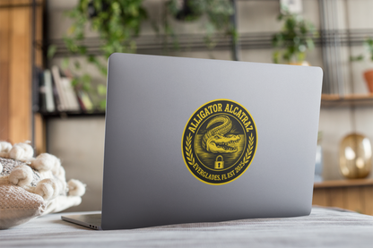 Alligator Alcatraz Sticker – UV Weatherproof Decal Everglades FL 2025 Car Laptop