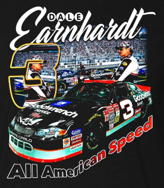 Dale Earnhardt #3 “All American Speed” NASCAR Racing Shirt Vintage Style TriBUTE