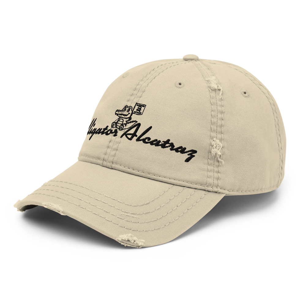 Alligator Alcatraz Distressed Dad Hat – Vintage Style, Streetwear Vibes, Adjusta