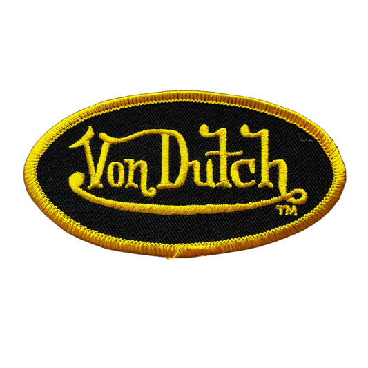 🔹 Vintage Von Dutch Patch Y2K Biker Hot Rod Trucker Hat Jacket sew on