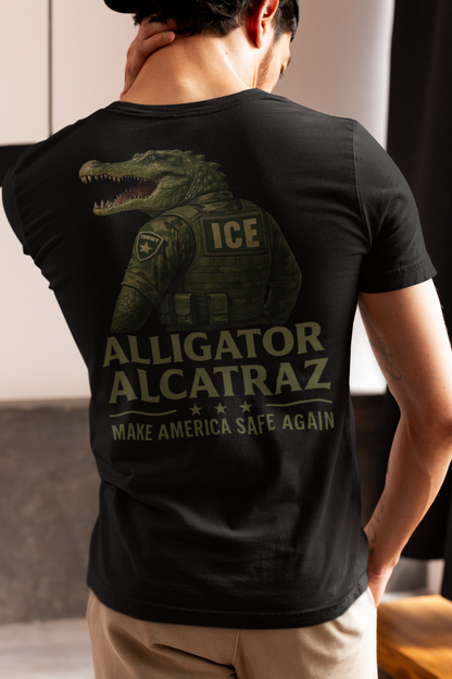 Alligator Alcatraz Camo Tactical T-Shirt – Military Style Camouflage Graphic Tee