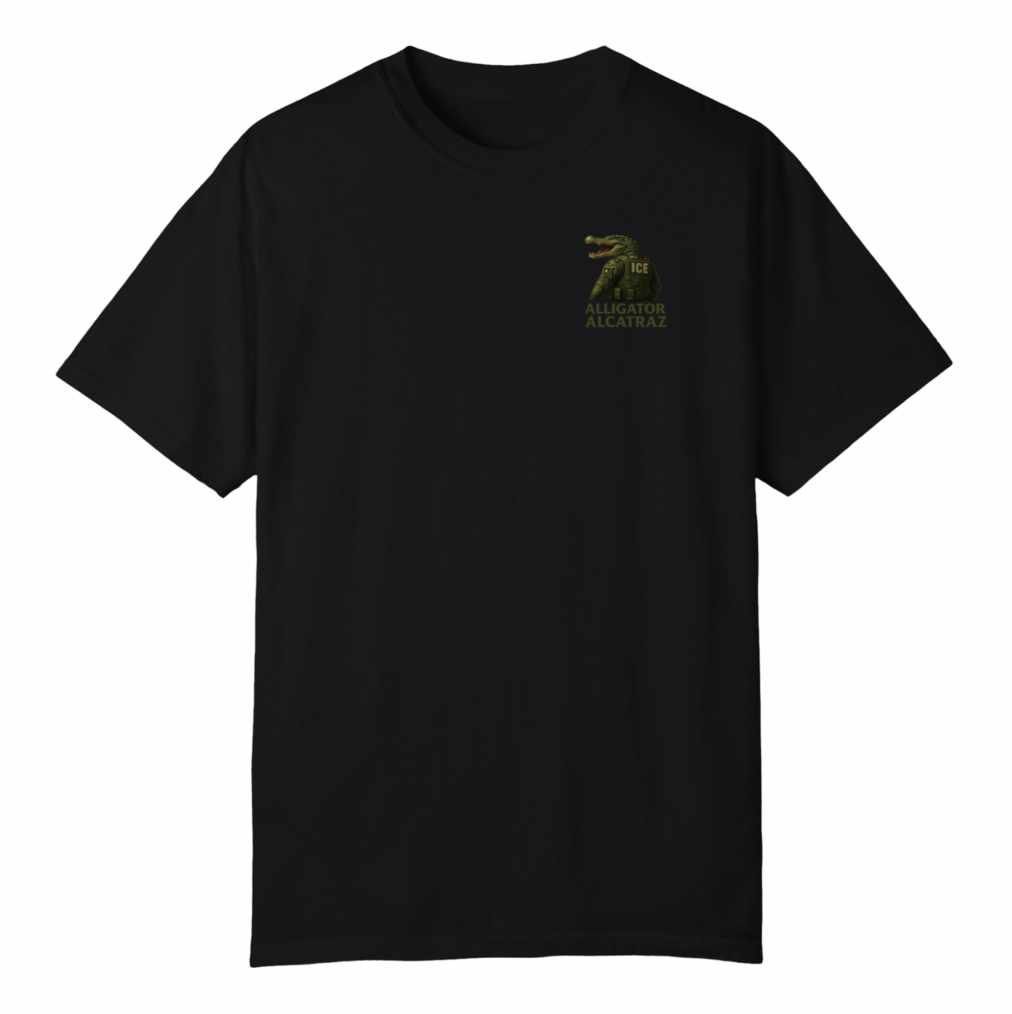 Alligator Alcatraz Camo Tactical T-Shirt – Military Style Camouflage Graphic Tee