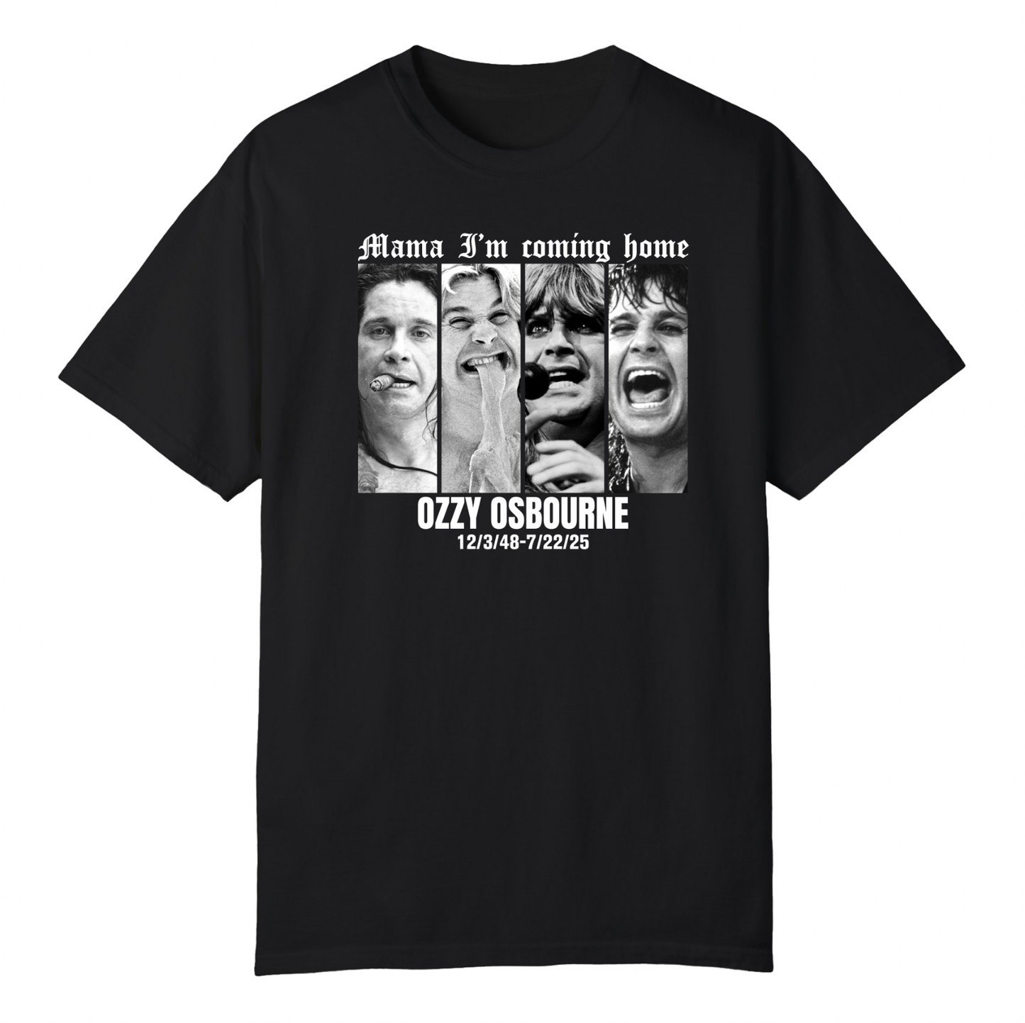 Ozzy Osbourne “Mama I’m Coming Home” Tribute T-Shirt – Vintage Rock Memorial Tee
