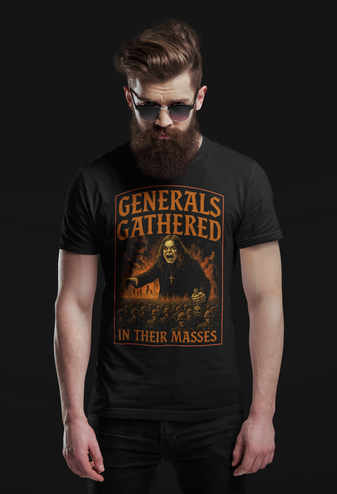 Generals Gathered In Their Masses T-Shirt – Ozzy Osbourne Tribute War Graphic T