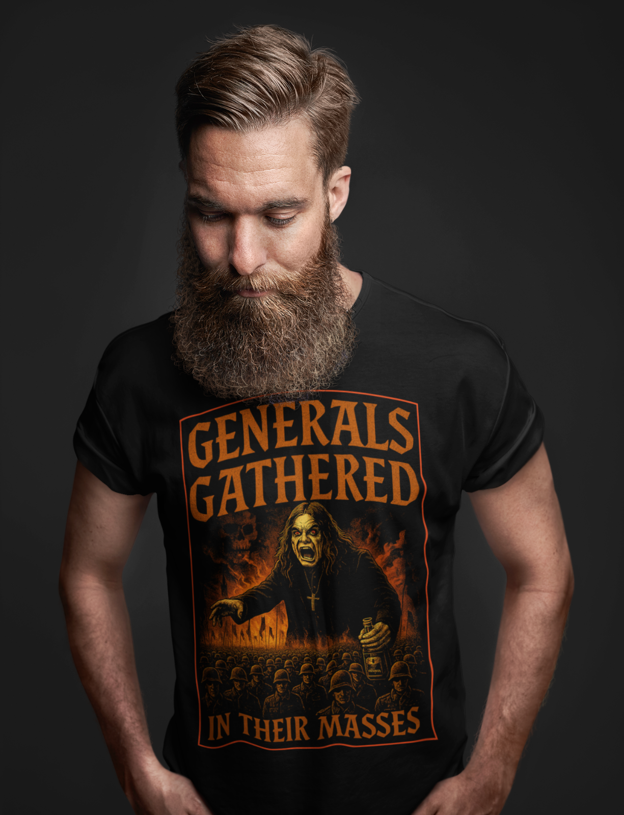 Generals Gathered In Their Masses T-Shirt – Ozzy Osbourne Tribute War Graphic T