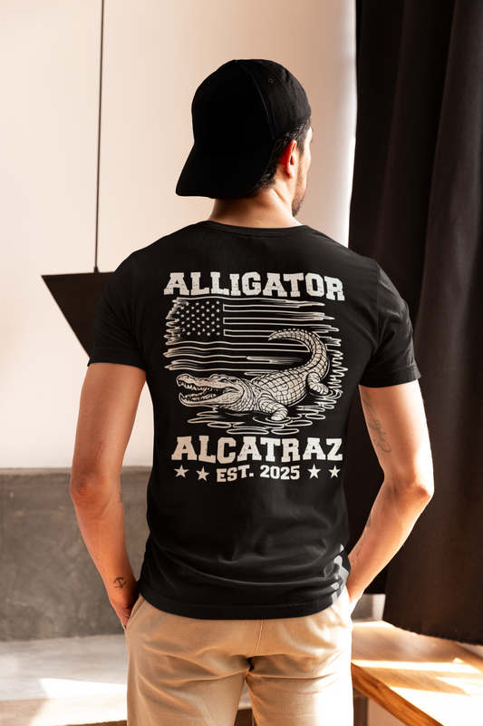 🧨 Alligator Alcatraz – EST. 2025 🧨  Patriotism Meets Swamp Justice.
