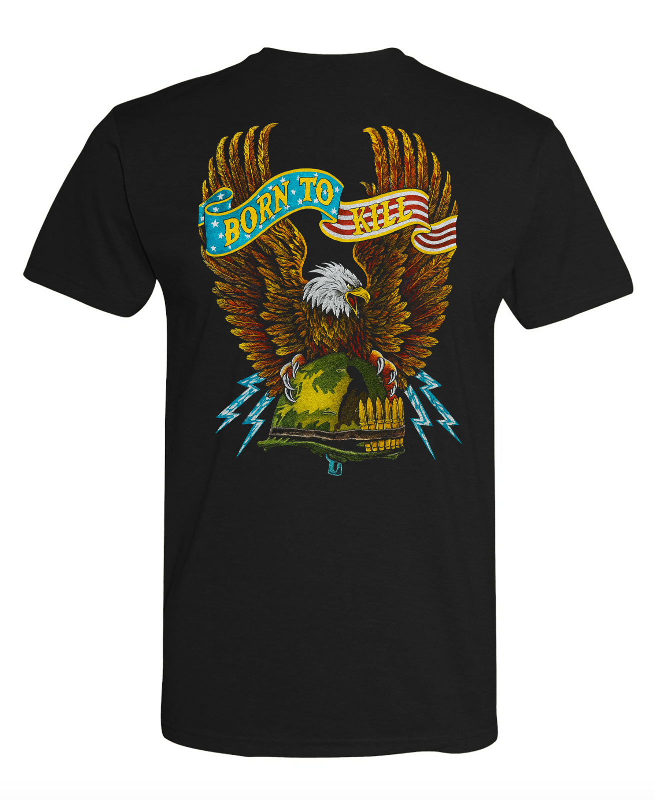 Combatant® “Born to Kill” USA Eagle T-Shirt – Military Graphic Tee