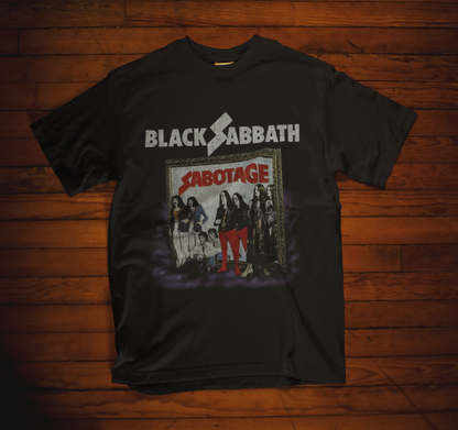 Black Sabbath Sabotage Ozzy Osbourne Rock and Roll Album Style T-shirt S-5XL
