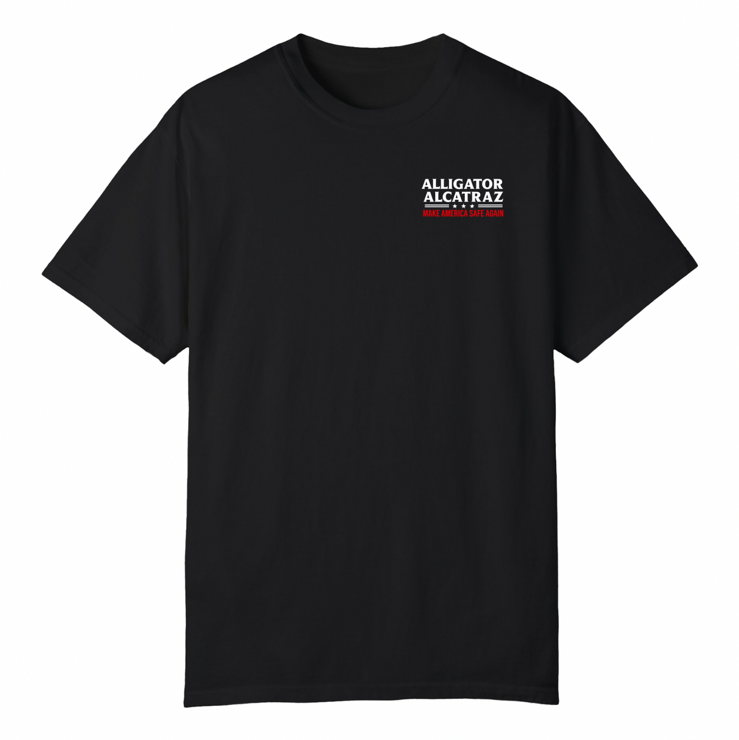 Alligator Alcatraz ICE Sheriff Gator T-Shirt – Funny Double-Sided Satire Graphic