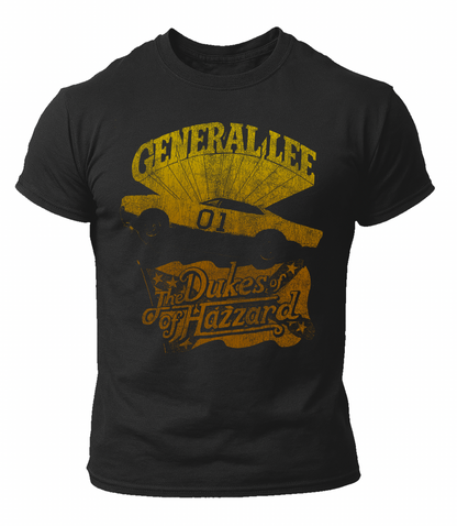 Vintage Style Dukes of Hazzard T-Shirt – General Lee 01 Muscle Car Graphic