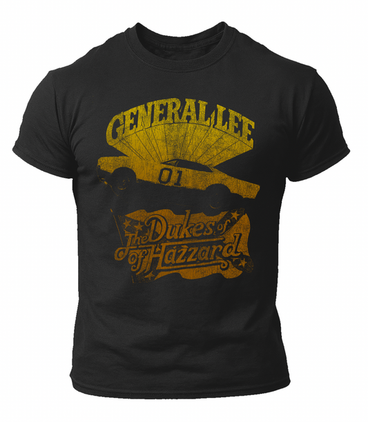 Vintage Style Dukes of Hazzard T-Shirt – General Lee 01 Muscle Car Graphic