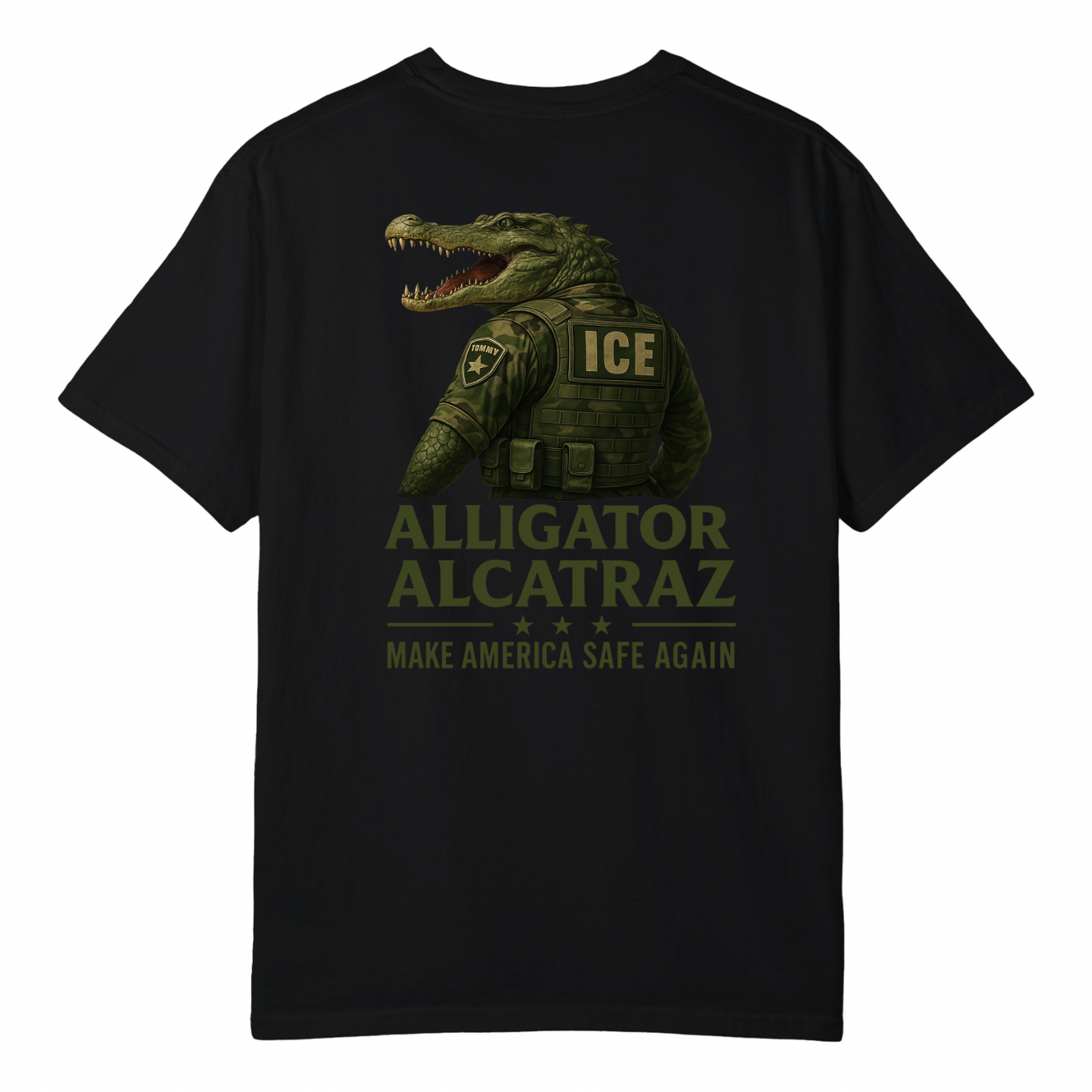 Alligator Alcatraz Camo Tactical T-Shirt – Military Style Camouflage Graphic Tee