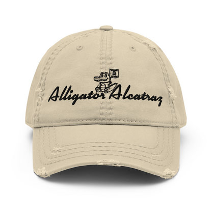 Alligator Alcatraz Distressed Dad Hat – Vintage Style, Streetwear Vibes, Adjusta