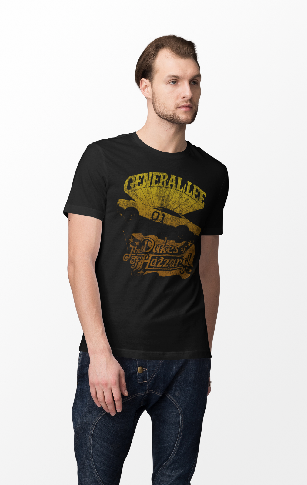 Vintage Style Dukes of Hazzard T-Shirt – General Lee 01 Muscle Car Graphic