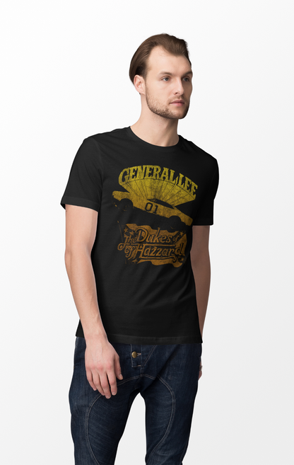 Vintage Style Dukes of Hazzard T-Shirt – General Lee 01 Muscle Car Graphic