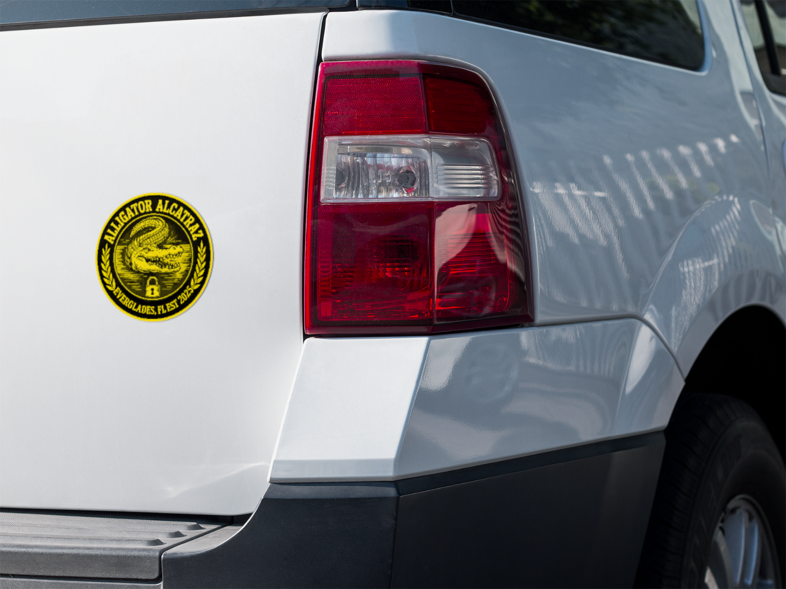 Alligator Alcatraz Sticker – UV Weatherproof Decal Everglades FL 2025 Car Laptop