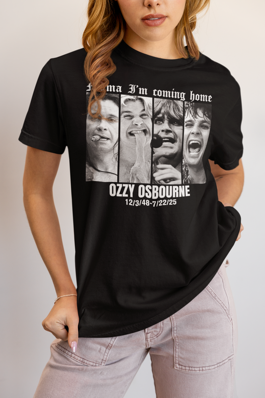 Ozzy Osbourne “Mama I’m Coming Home” Tribute T-Shirt – Vintage Rock Memorial Tee