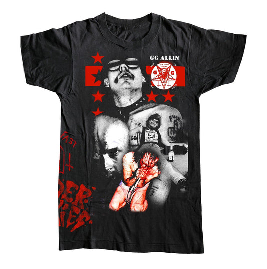 Vintage GG Allin shirt With Authentic Original Side Print Punk Rock Legend